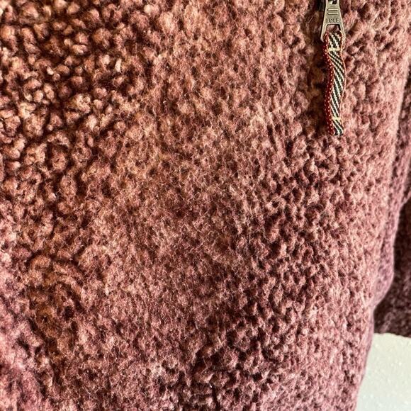 Weatherproof Mauve Long Sleeve 1/4 Zip Mock Neck Lined Sherpa Pullover Size L - Picture 5 of 8